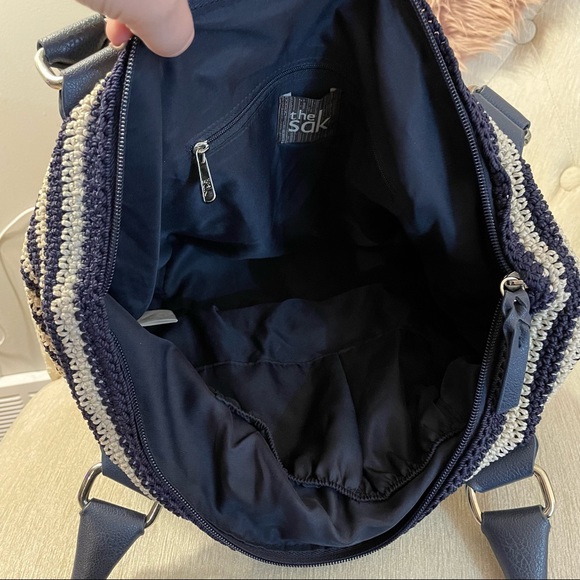 The Sak Handbag in Nautical Navy & Cream - Like New Condition - Picture 9 of 9